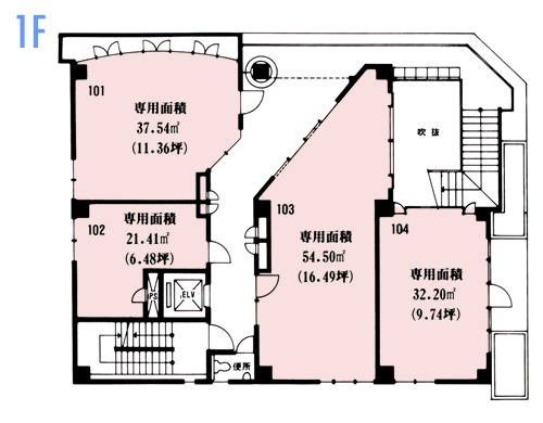 1F フロアー図